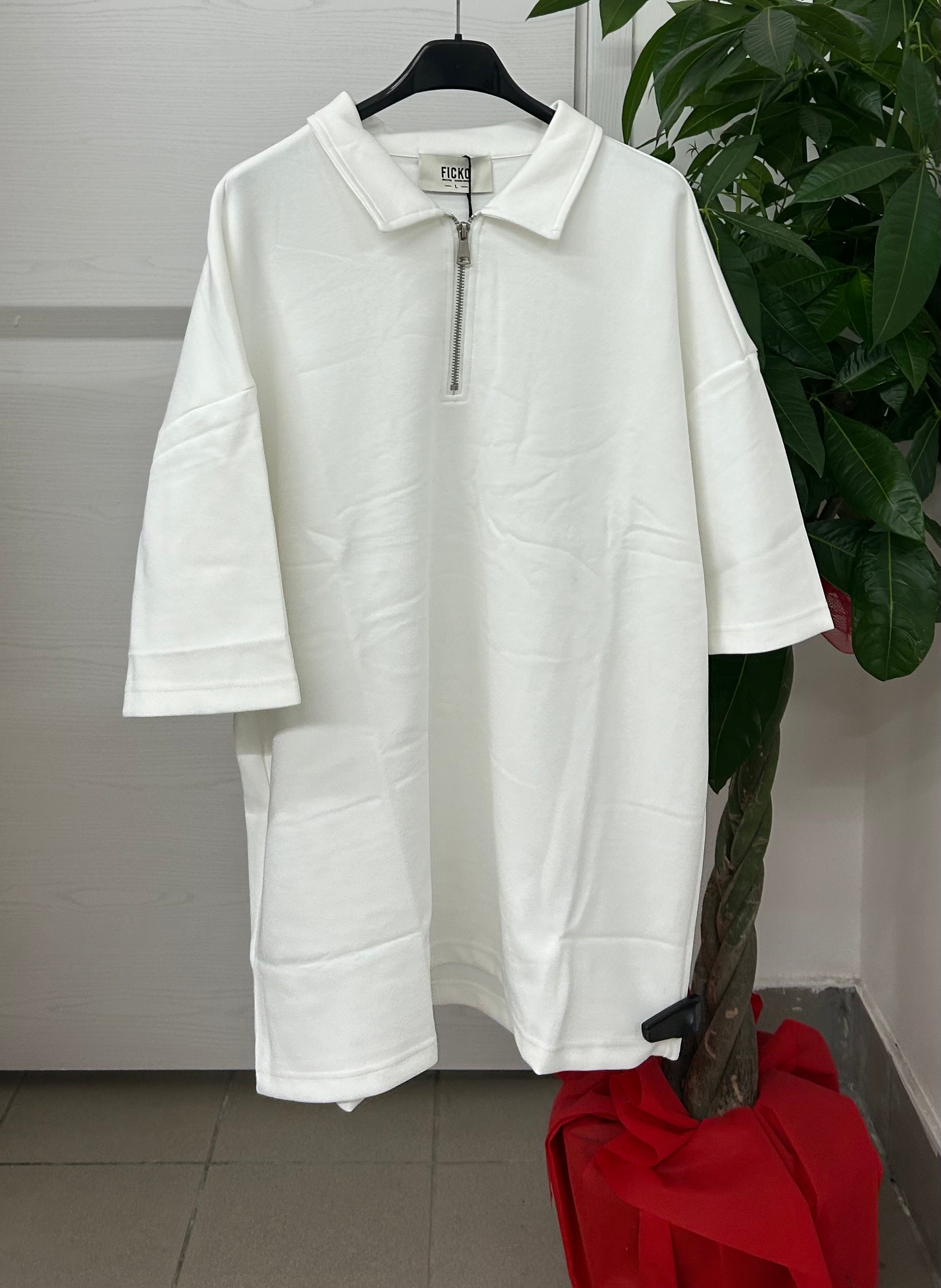 Maglietta con colletto e zip FICKO FGD MODA