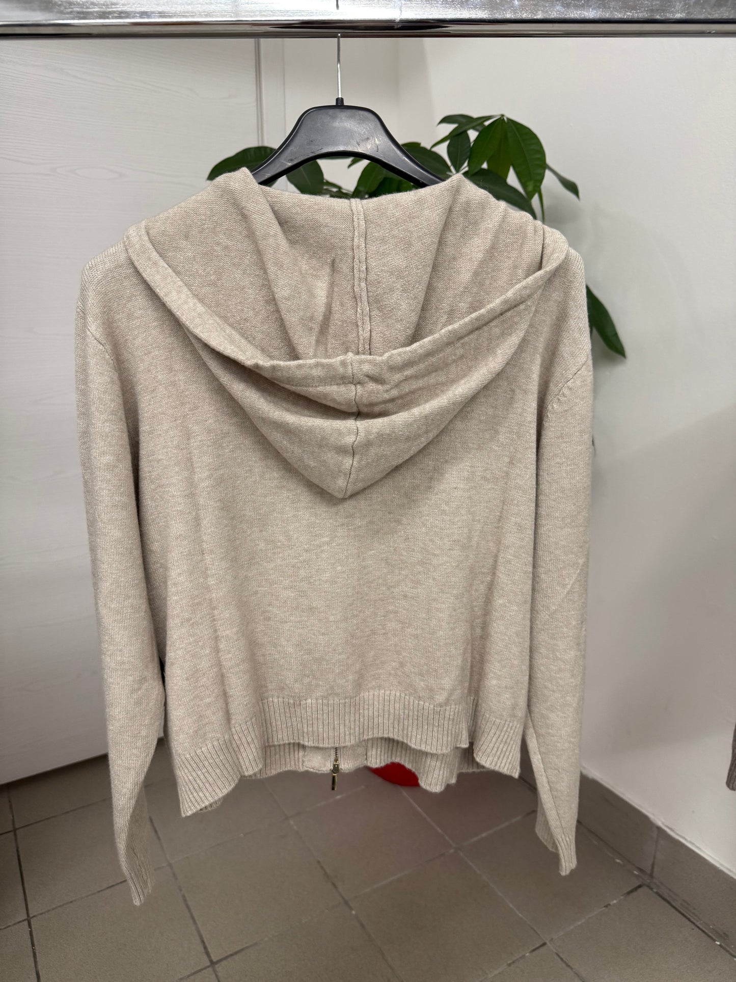 Felpa con zip con cappuccio
