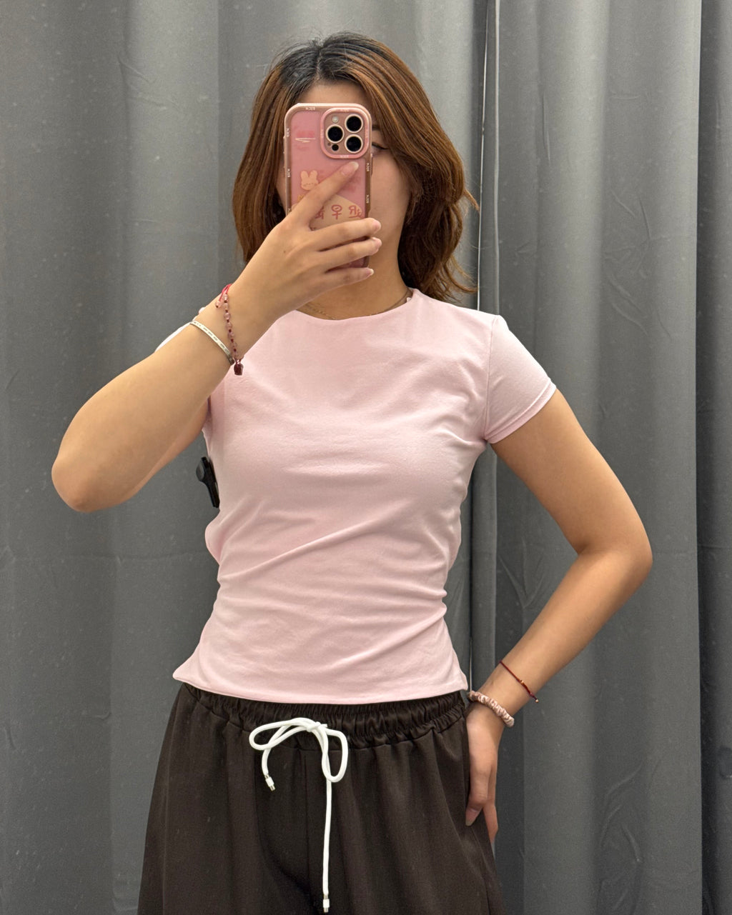 T-shirt in cotone con lacci sul retro FGD MODA