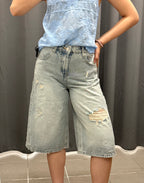 Bermuda Di Jeans Con Strappi XY1002 FGD MODA