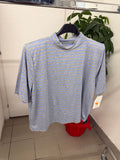 T-shirt a righe con spalline imbottite FGD MODA