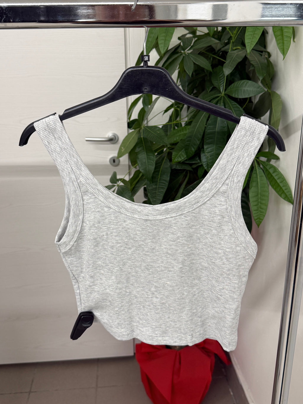 Canotta in cotone a costine crop LUMINA FGD MODA
