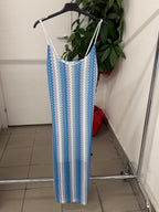 Abito lungo in maglia forata con motivo a onde FGD MODA
