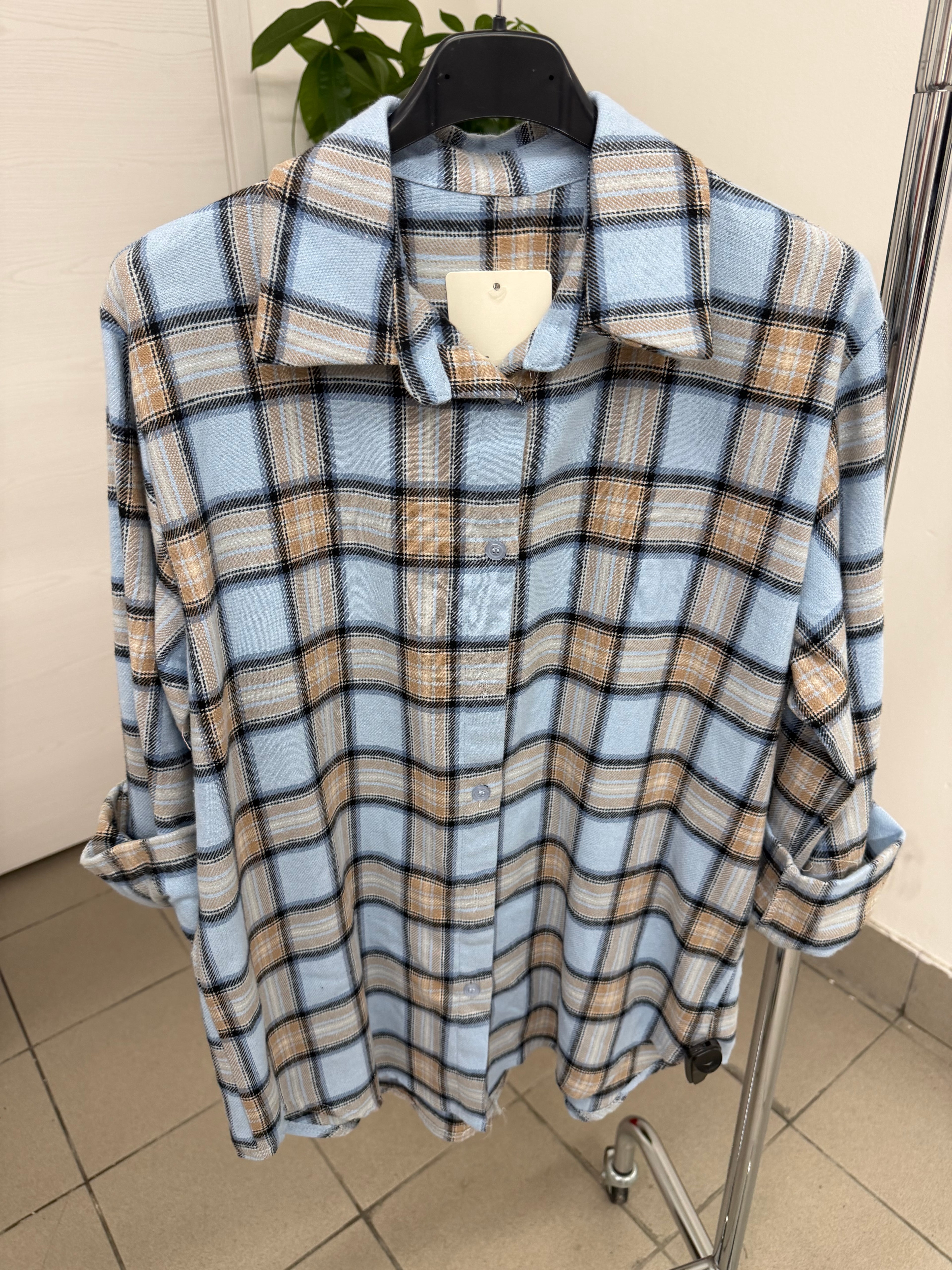 Camicia scozzese con taschino FGD MODA