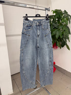 Jeans balloon con tasche laterali