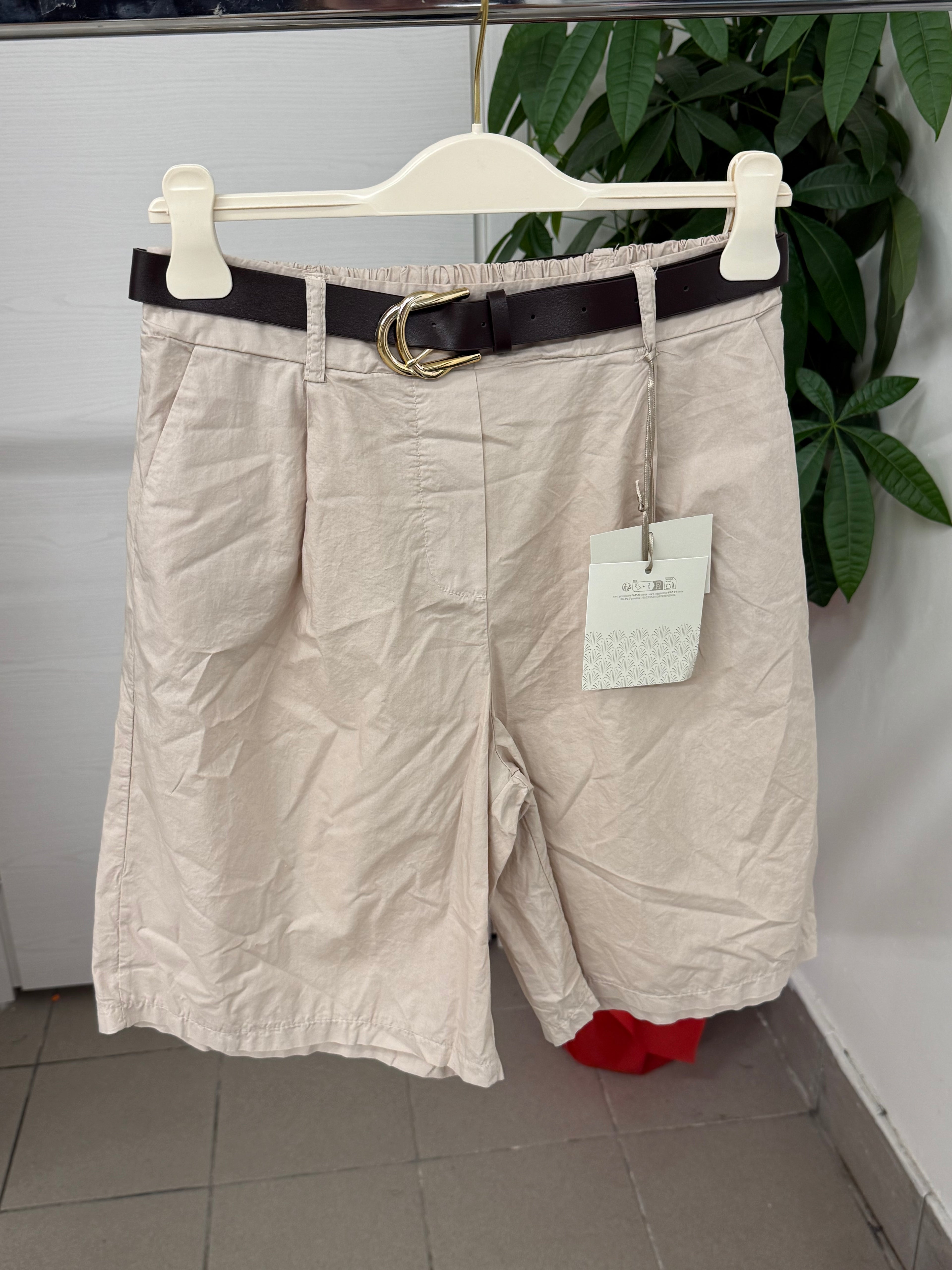 Pantaloni bermuda 100% cotone con cinta FGD MODA
