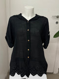 Blusa con bordo sangallo FGD MODA