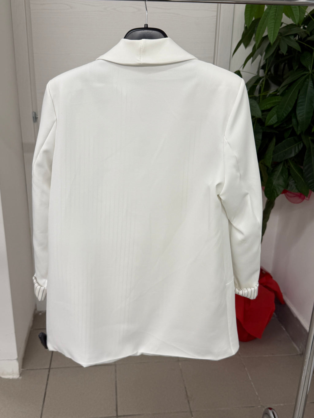 Giacca blazer over fit con fordera a righe senza chiusura FGD MODA