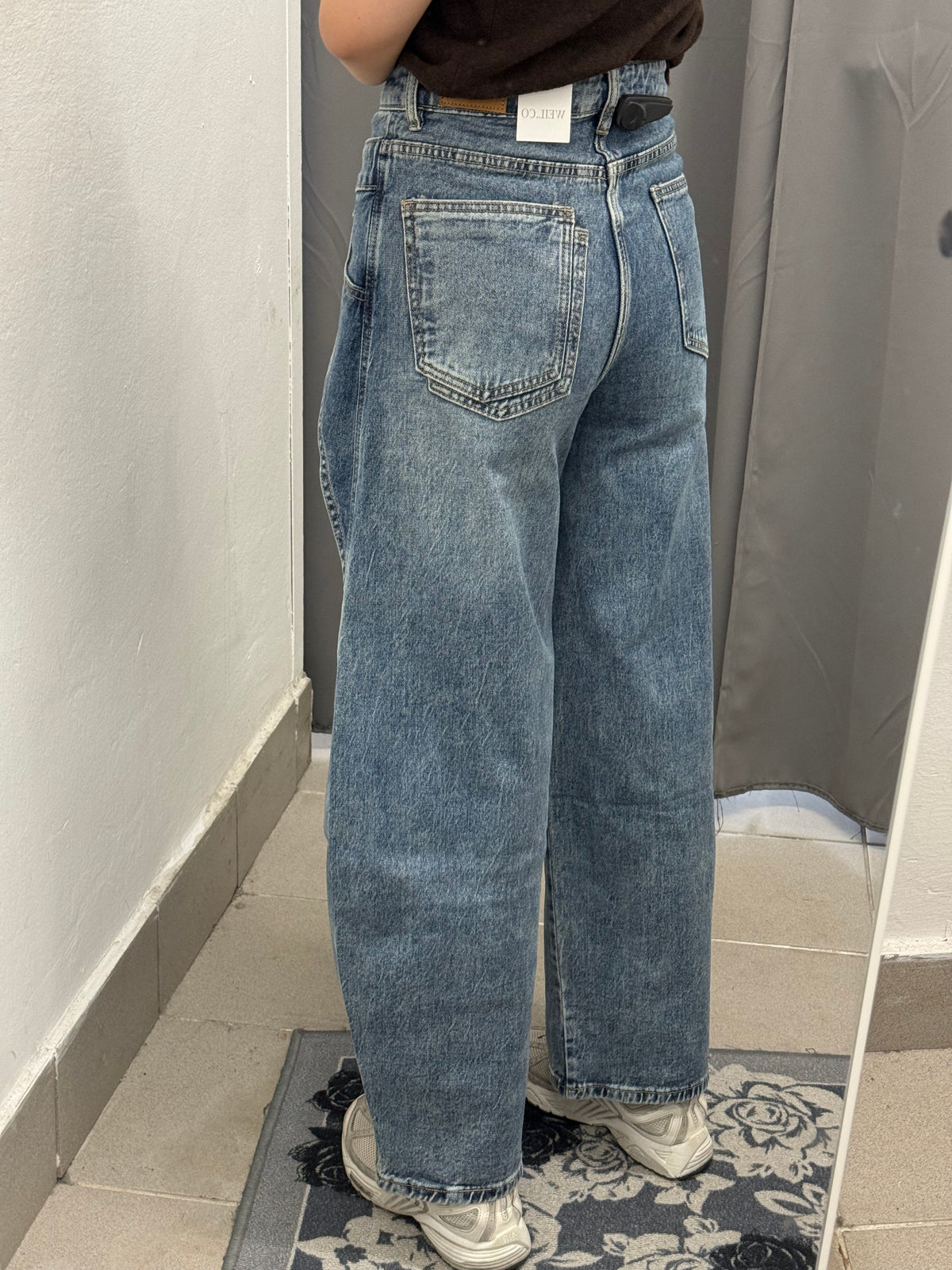 Jeans Barrel Effetto Doppio Strato F194 FGD MODA