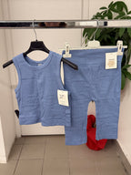 Set coordinato sportivo Top e Leggings a costine FGD MODA
