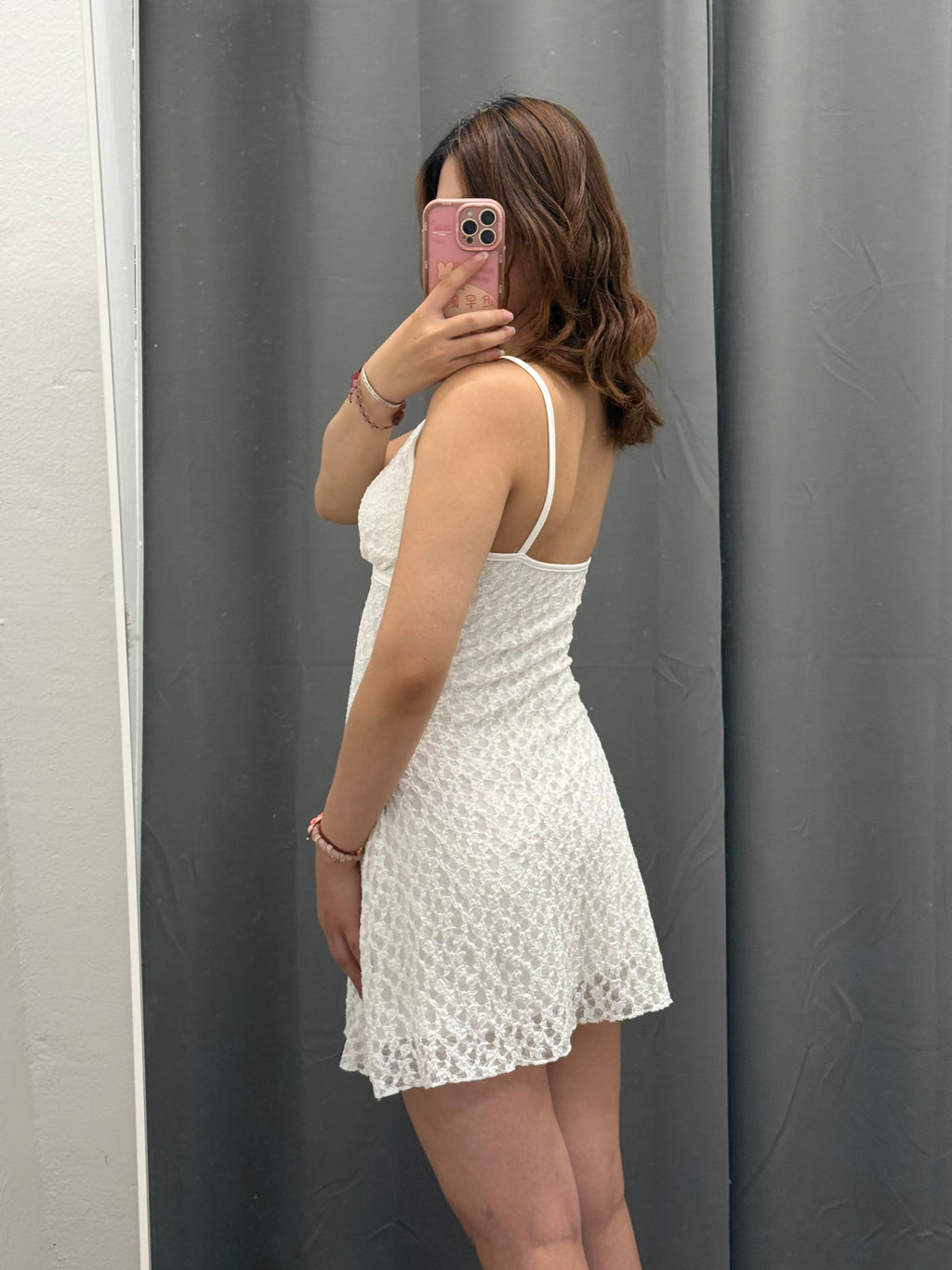 Abito Corto In Pizzo A Spalline FGD MODA