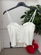 Corsetto in pizzo con mini paillettes FGD MODA