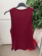 Canotta in cotone con borchie sui bordi FGD MODA