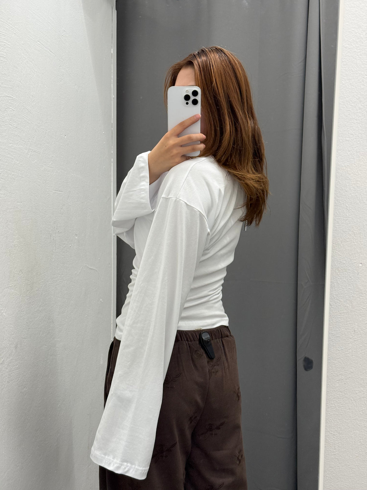 Maglietta In Cotone A Maniche Larghe Con Arricciatura Laterale JUST WEST FGD MODA
