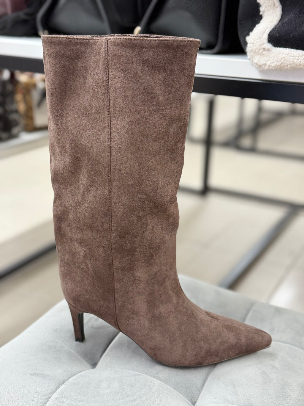 Stivali in camoscio tacco 5cm FGD MODA