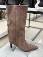 Stivali in camoscio tacco 5cm FGD MODA