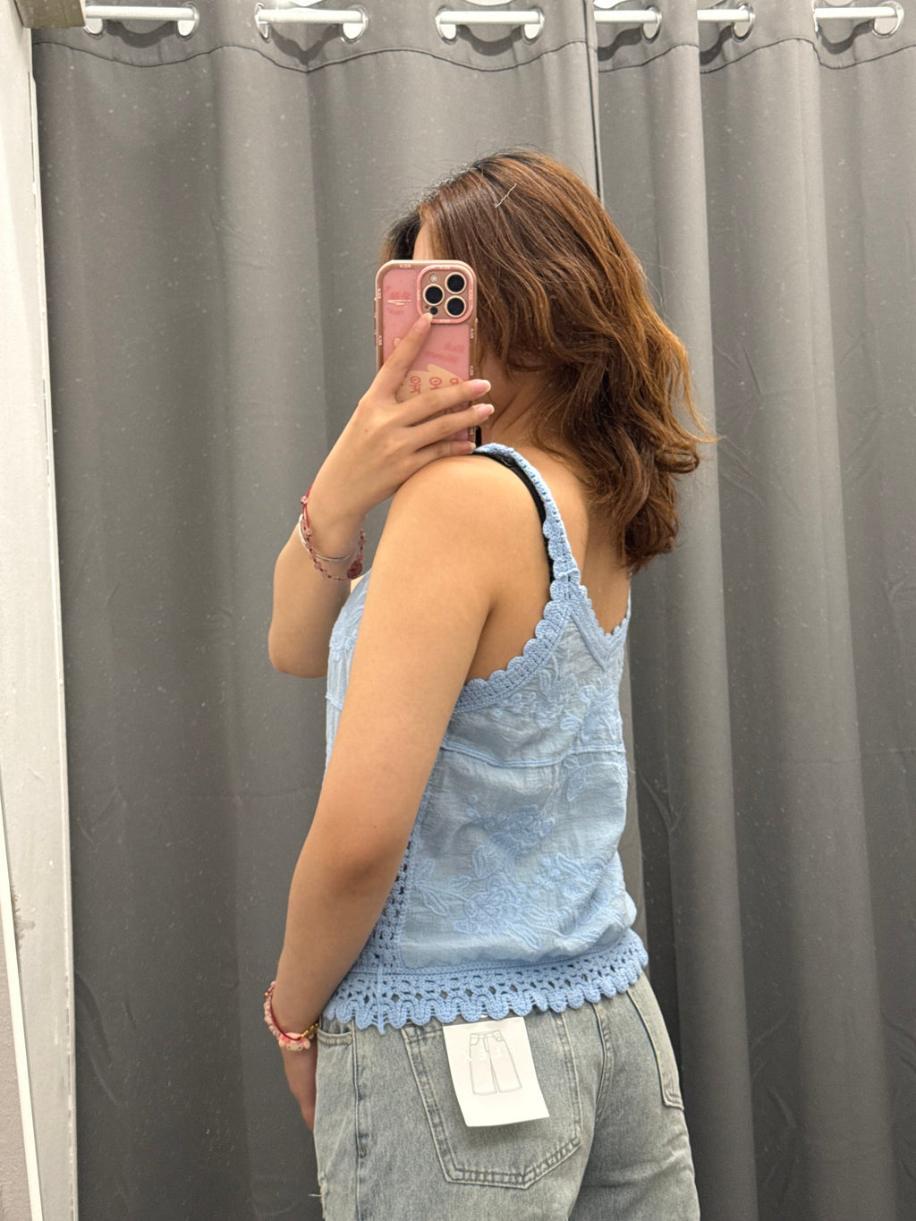 Canotta 100% cotone con ricami FGD MODA