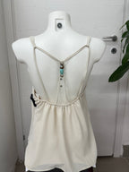Canotta con perle sul retro FGD MODA