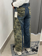 Jeans Barrel Con Inserto Militare FX5439 FGD MODA