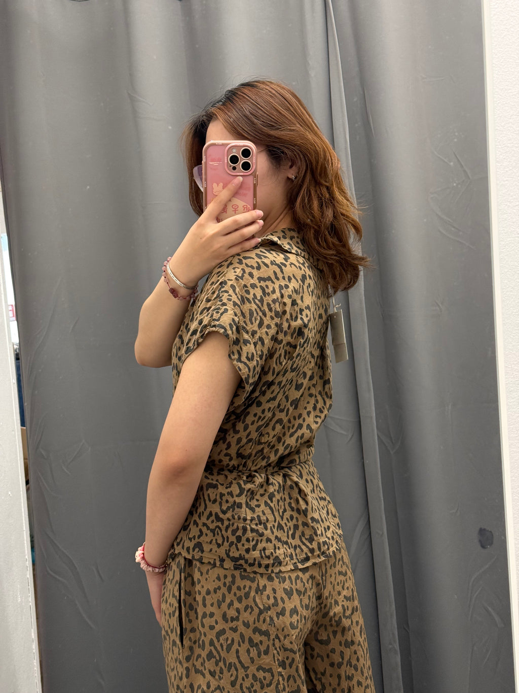 Camicia Leopardata 100% Cotone con Cinta FGD MODA