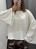 Maglietta 100% Cotone Over Fit Con Maniche Larghe FGD MODA