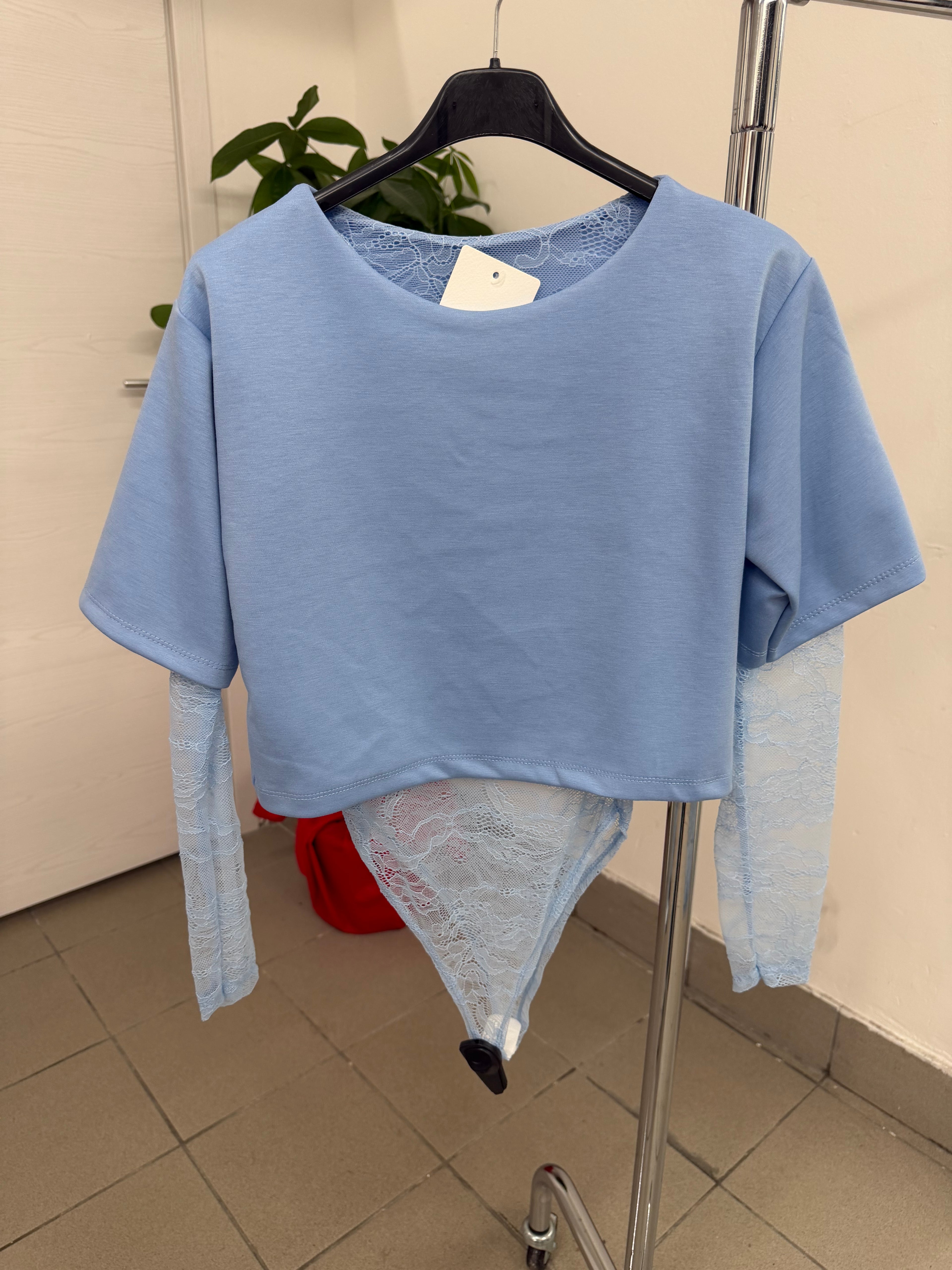 Body con maniche in pizzo FGD MODA