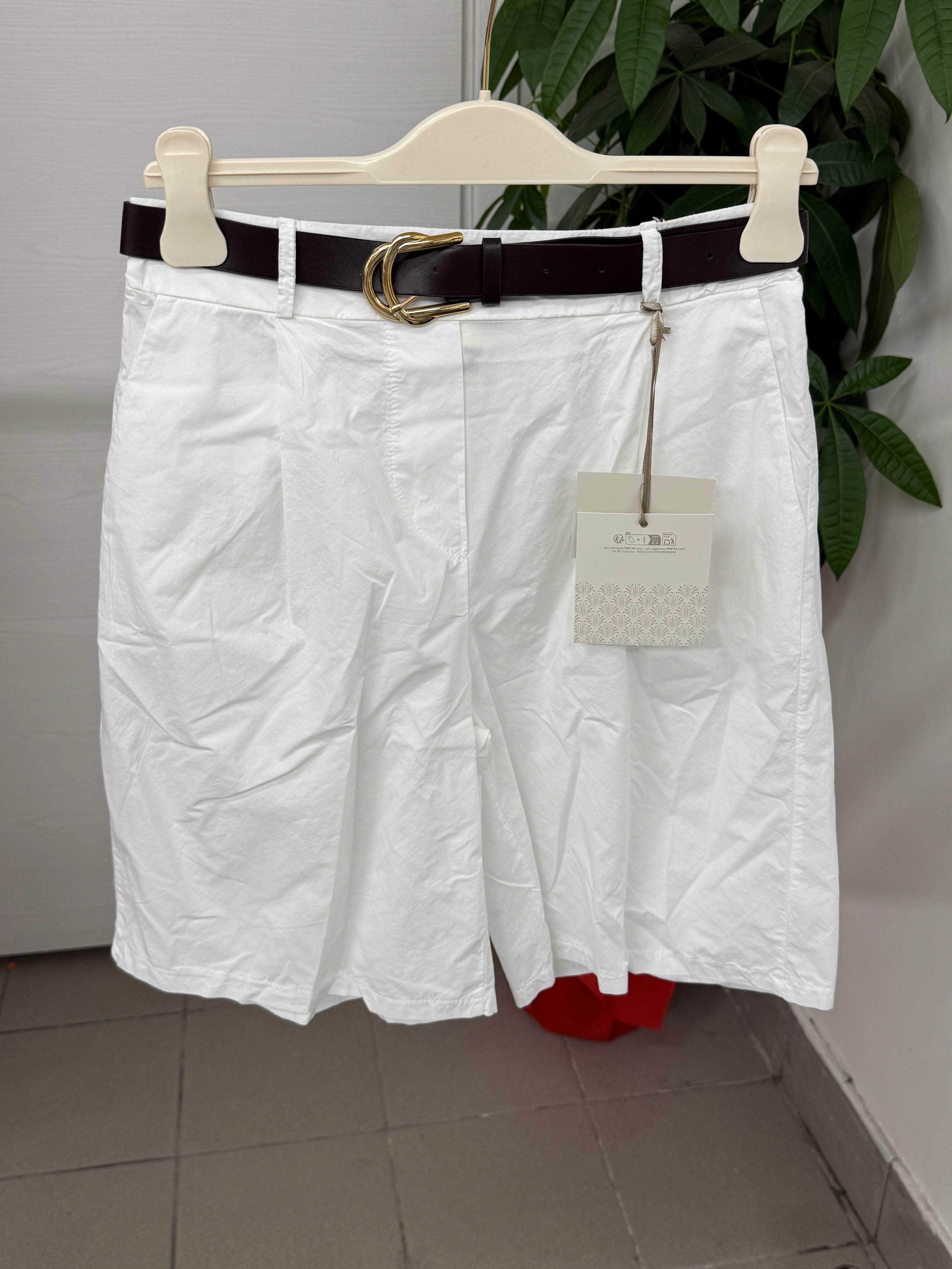 Pantaloni bermuda 100% cotone con cinta FGD MODA