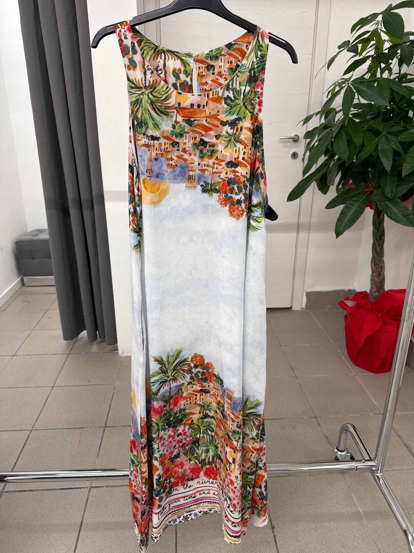 Abito lungo Paesaggio con tasche FGD MODA