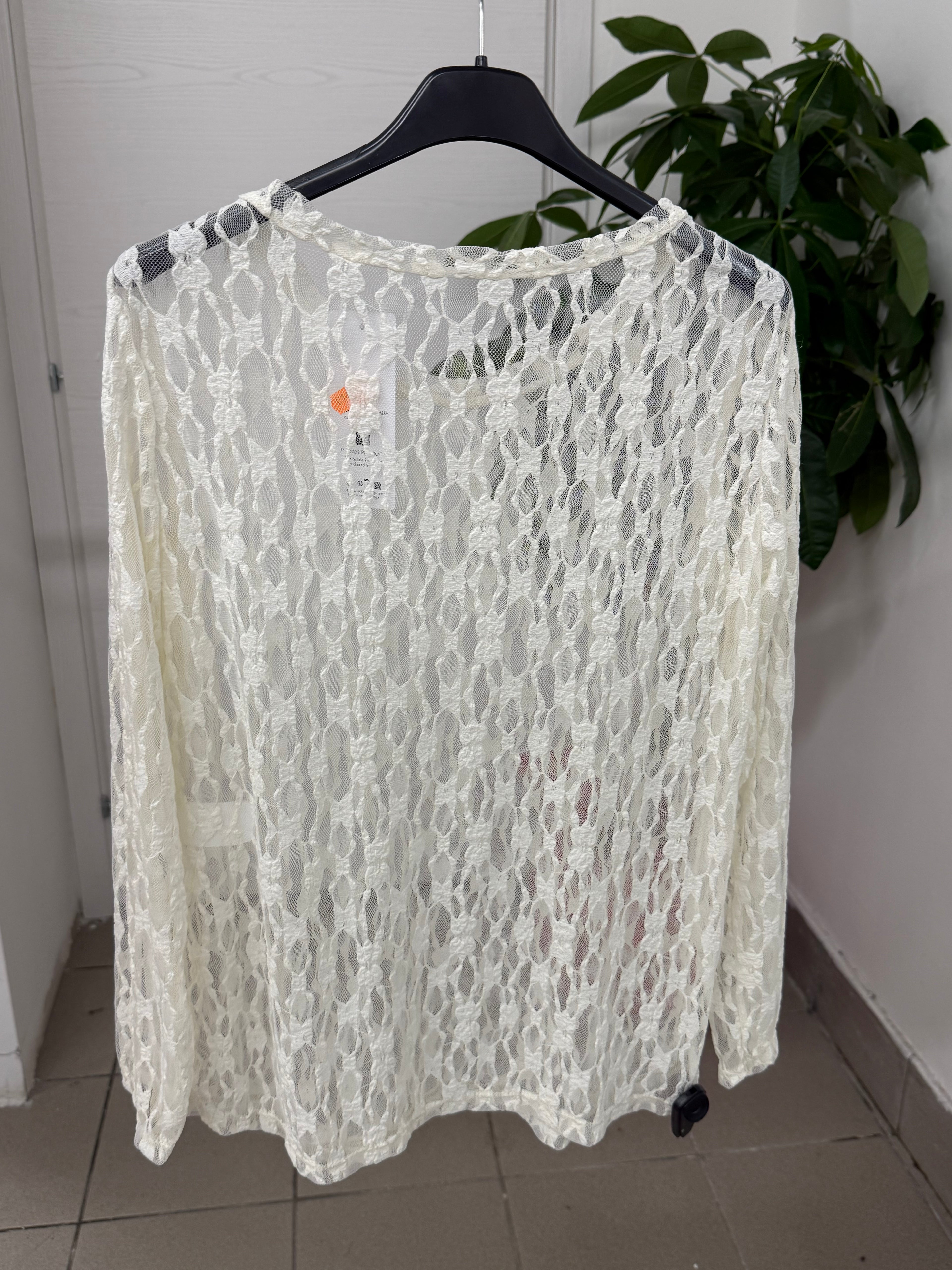 Maglietta in pizzo semitrasparente FGD MODA