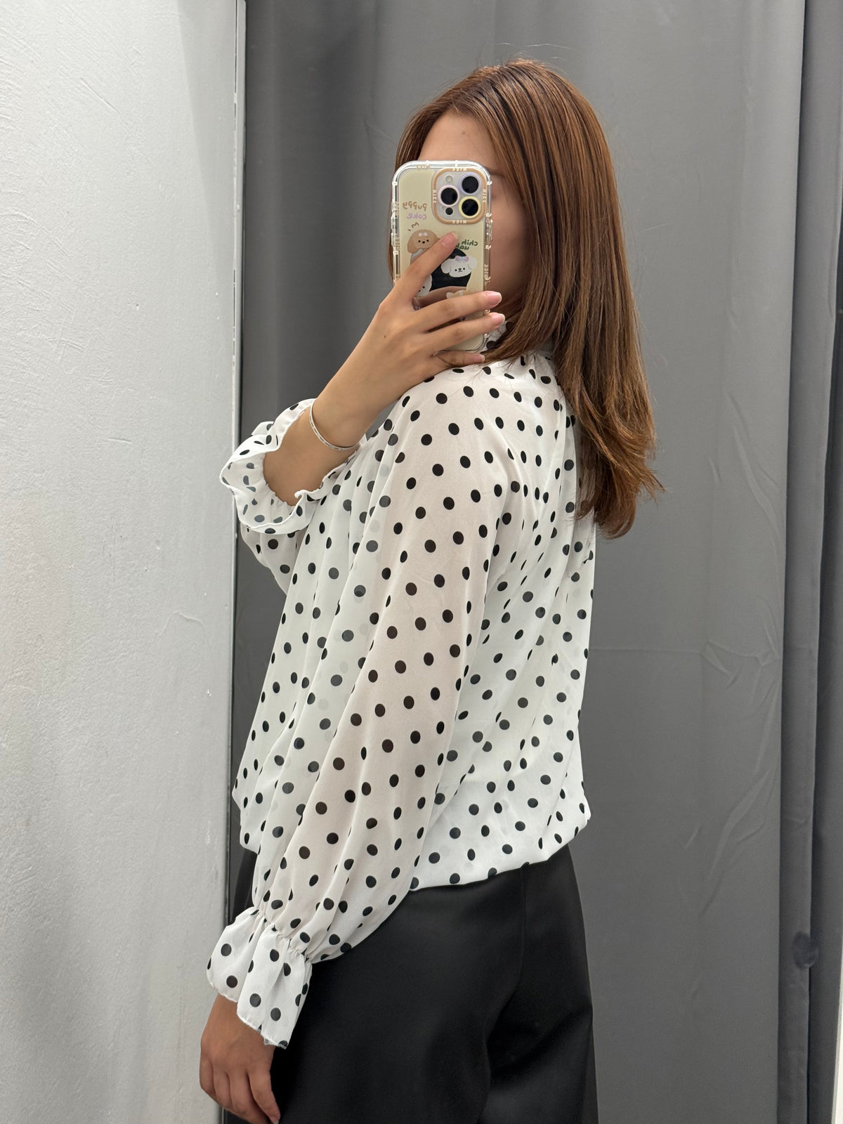 Blusa A Pois Con Maniche A Palloncino FGD MODA