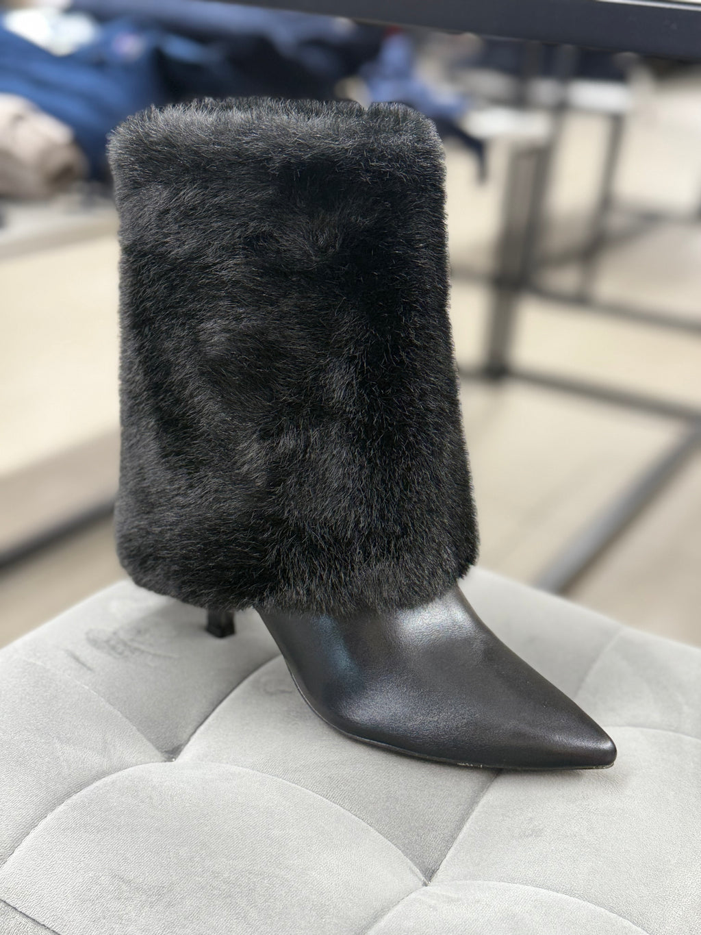 Stivali con pelliccia tacco 5cm FGD MODA