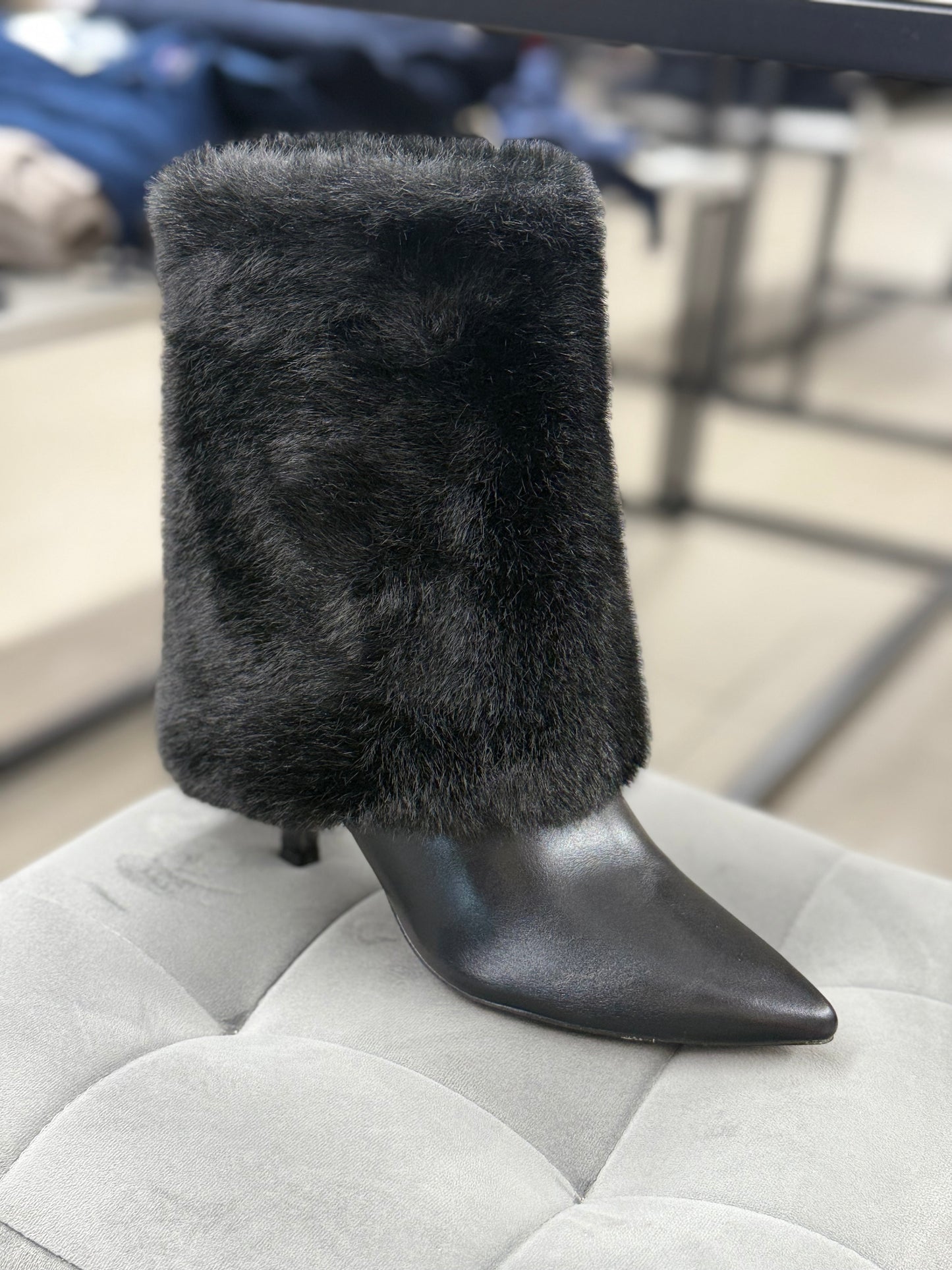 Stivali con pelliccia tacco 5cm FGD MODA