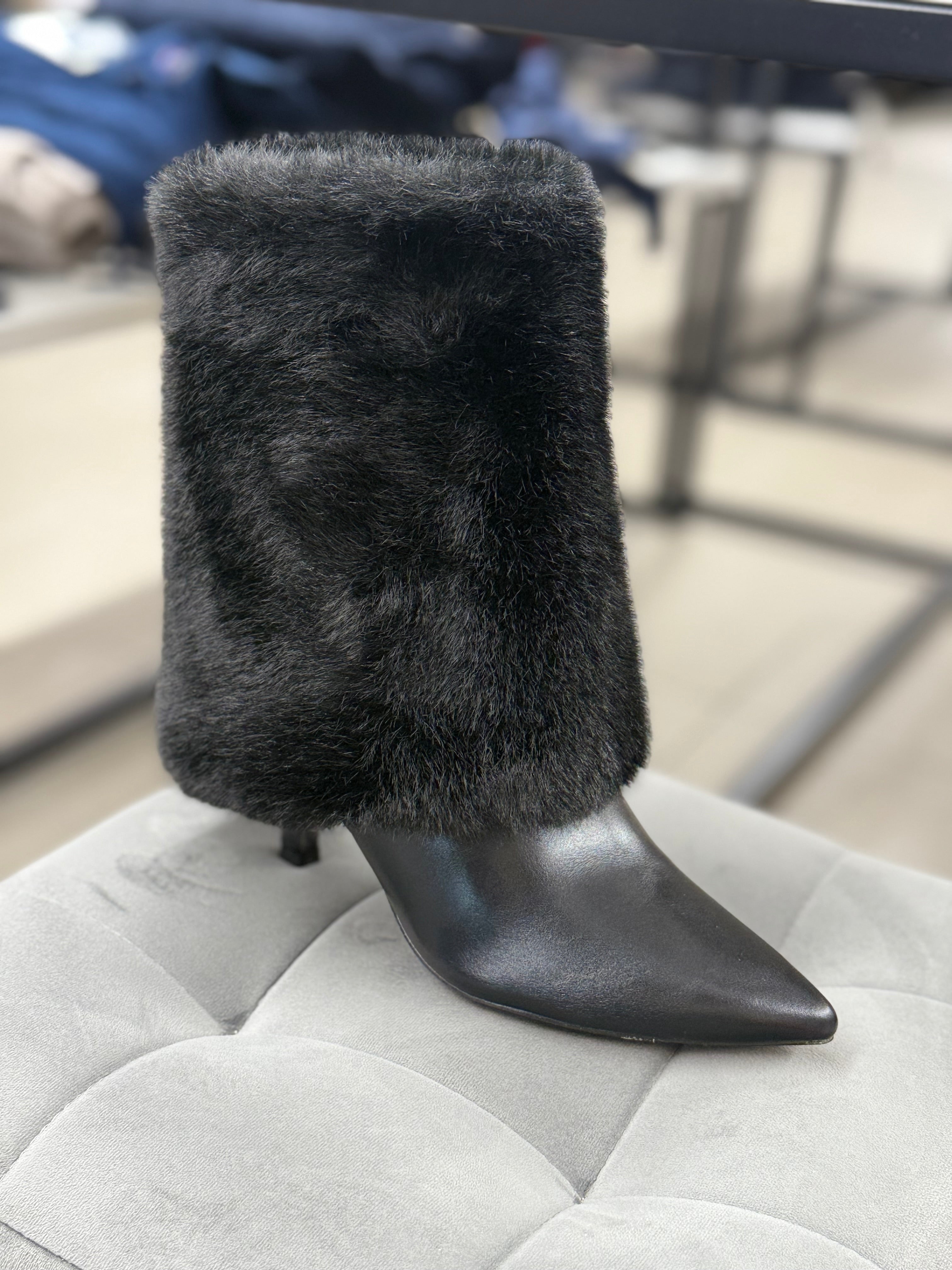 Stivali con pelliccia tacco 5cm FGD MODA