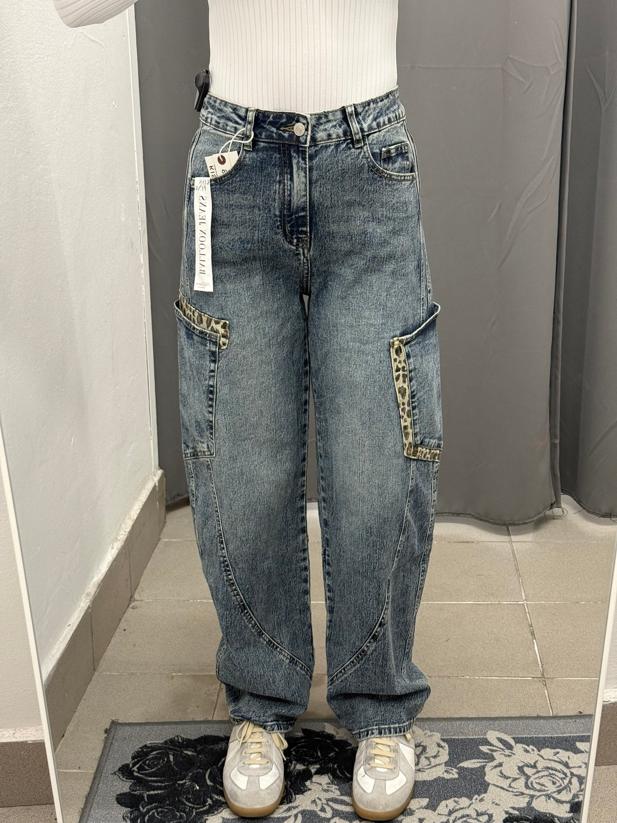 Jeans Balloon Con Inserti Leopardati M2390 FGD MODA