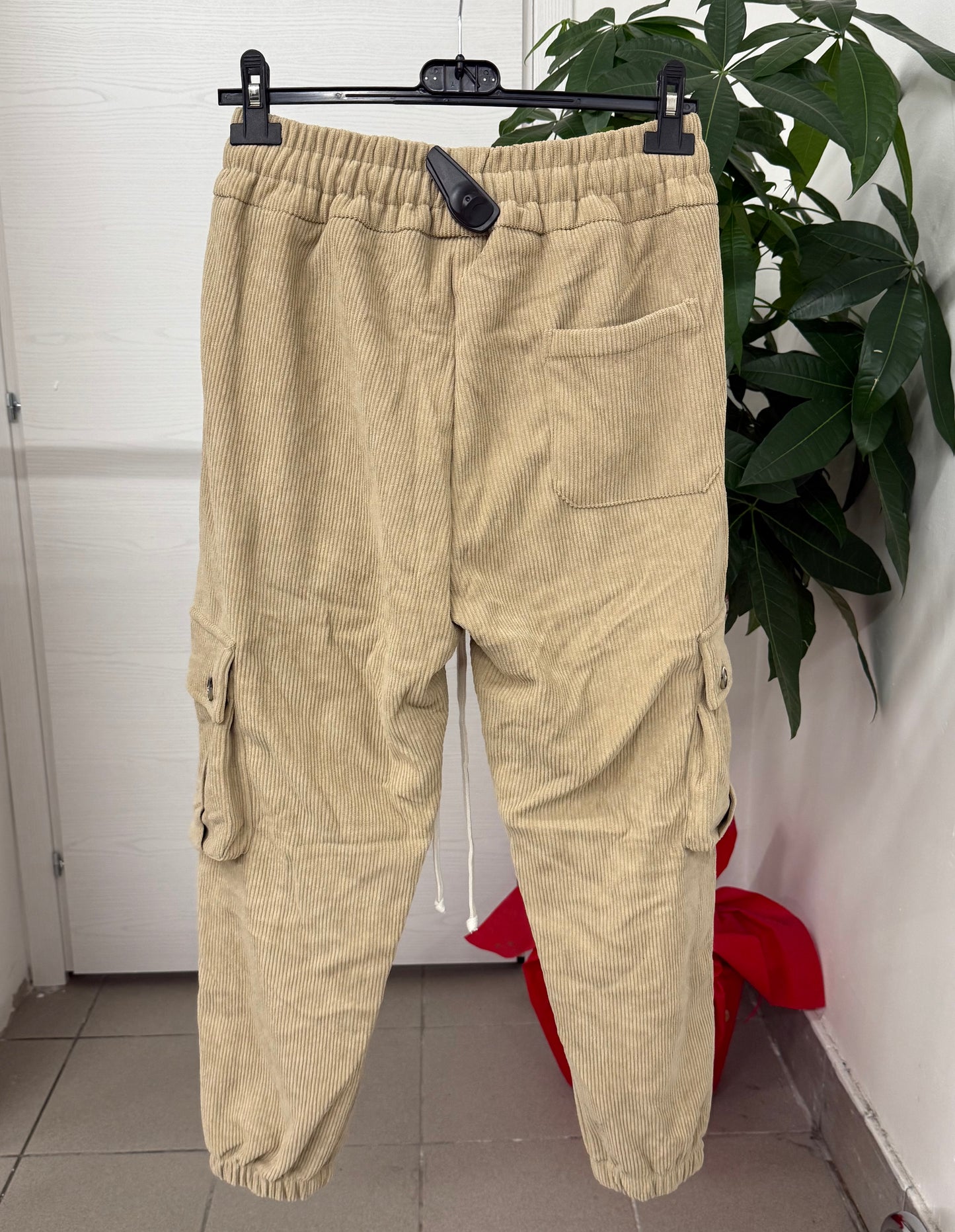 Pantaloni tuta a costine cargo Duca Homme