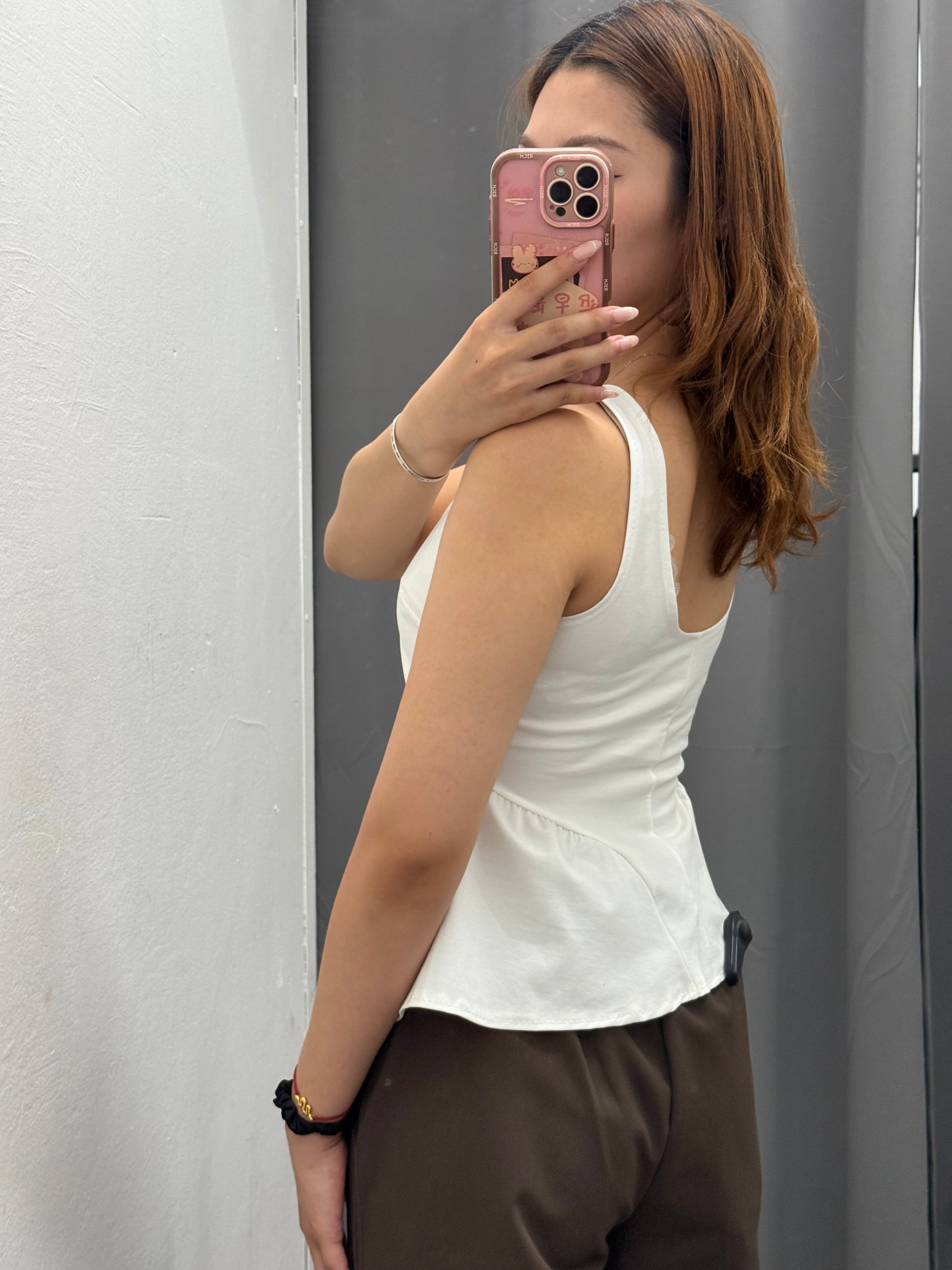 Top Peplum Con Rouches Laterali FGD MODA