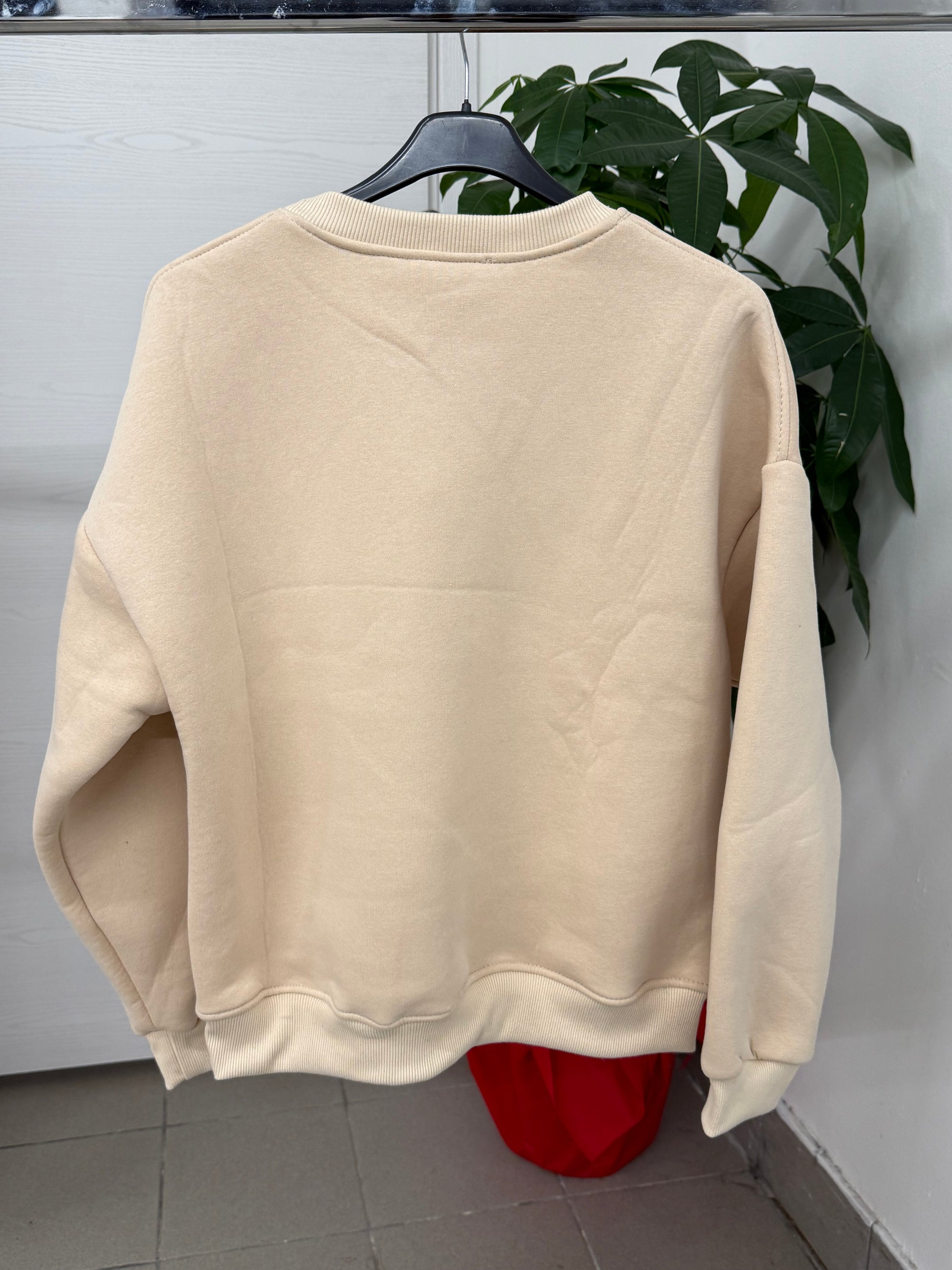 Felpa imbottita con scritta FGD MODA