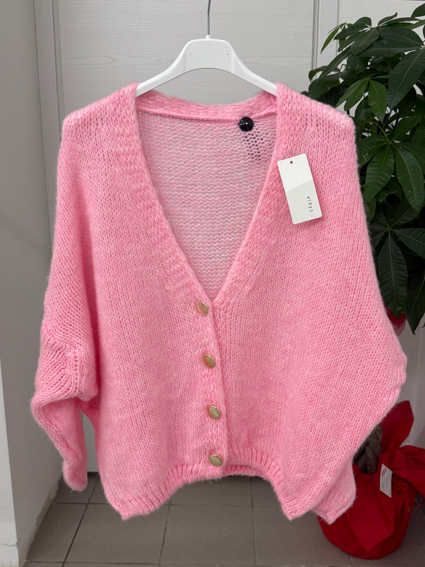 Cardigan over fit tinta unita