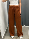 Pantaloni a Palazzo Effetto Gofrato FGD MODA