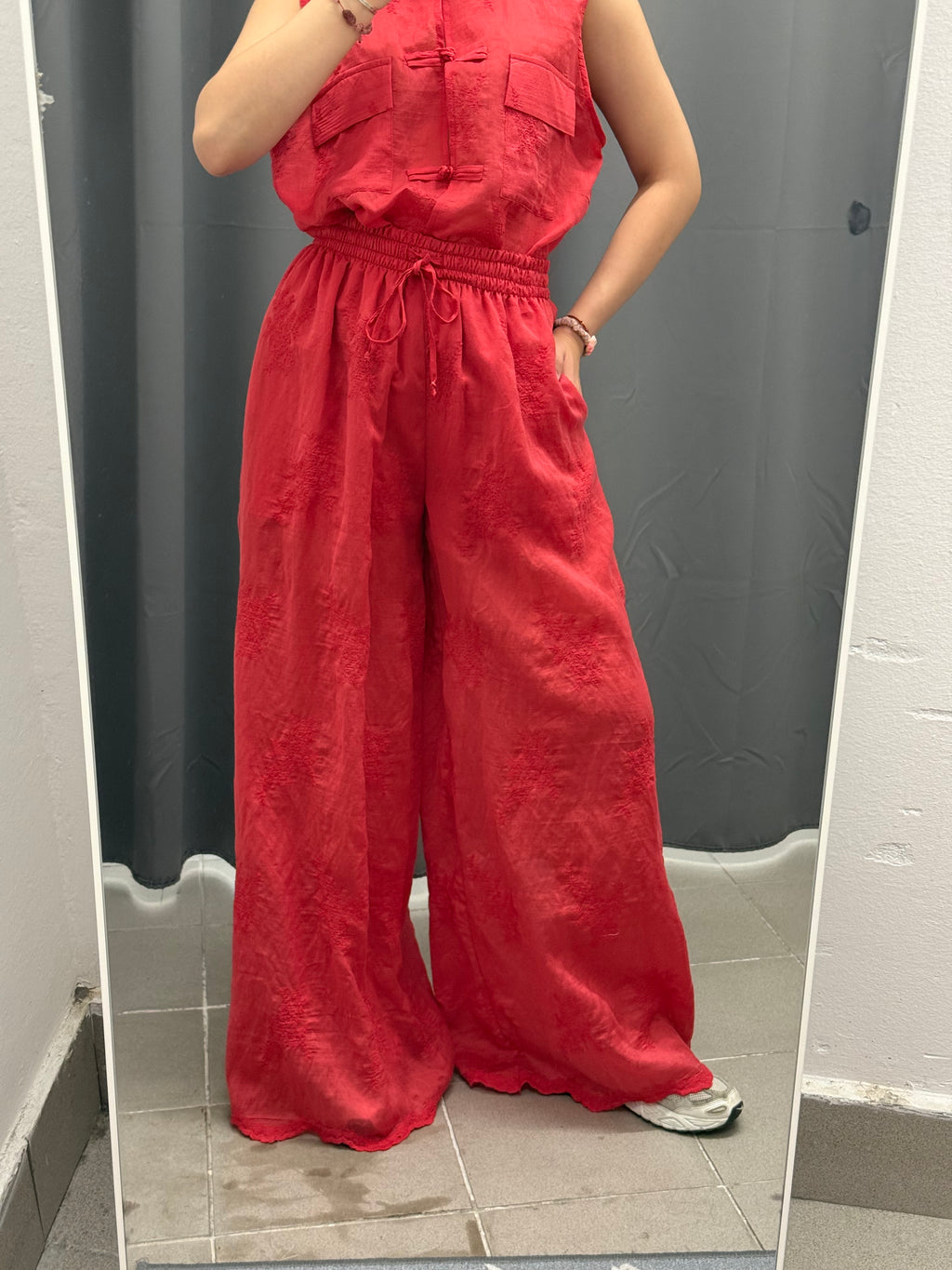 Pantaloni in Lyocell semitrasparenti a gamba larga LUMINA FGD MODA