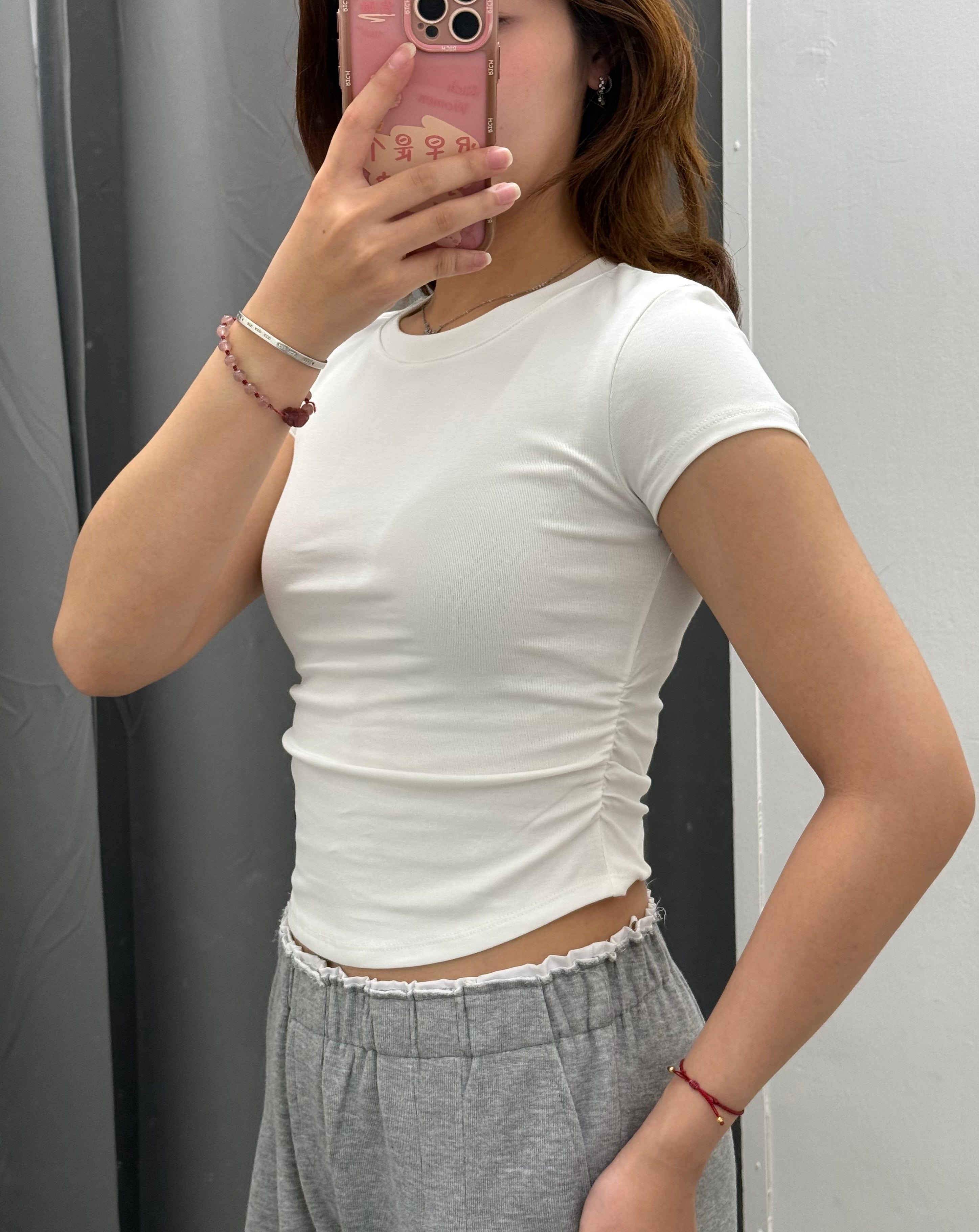 T-shirt basic con arricciatura FGD MODA