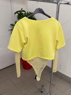 Body con maniche in pizzo FGD MODA