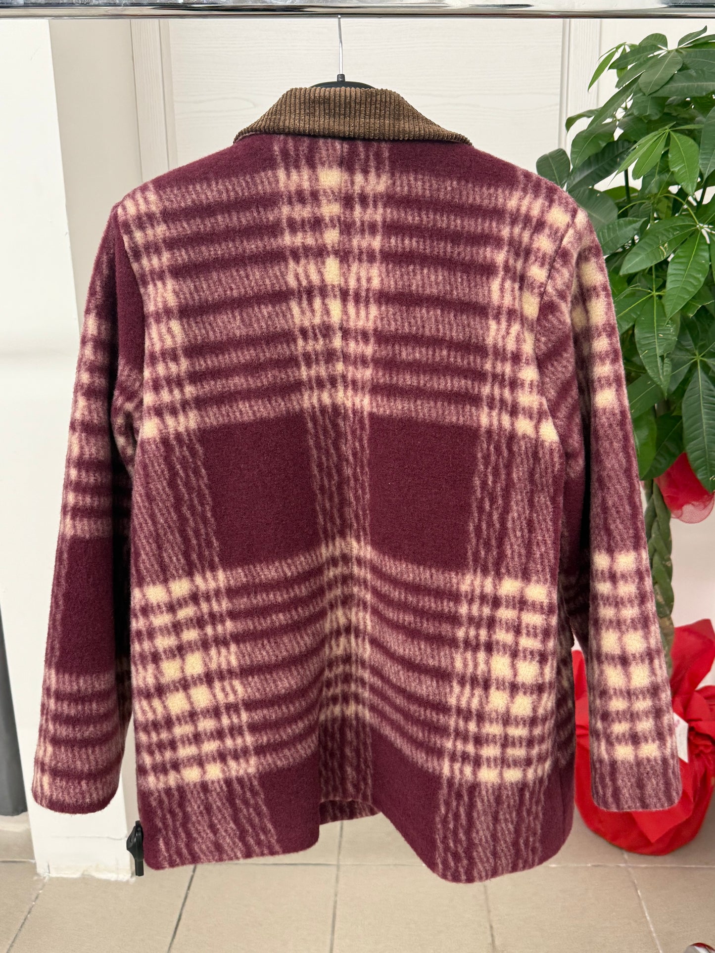 Giacca Blazer scozzese con spille