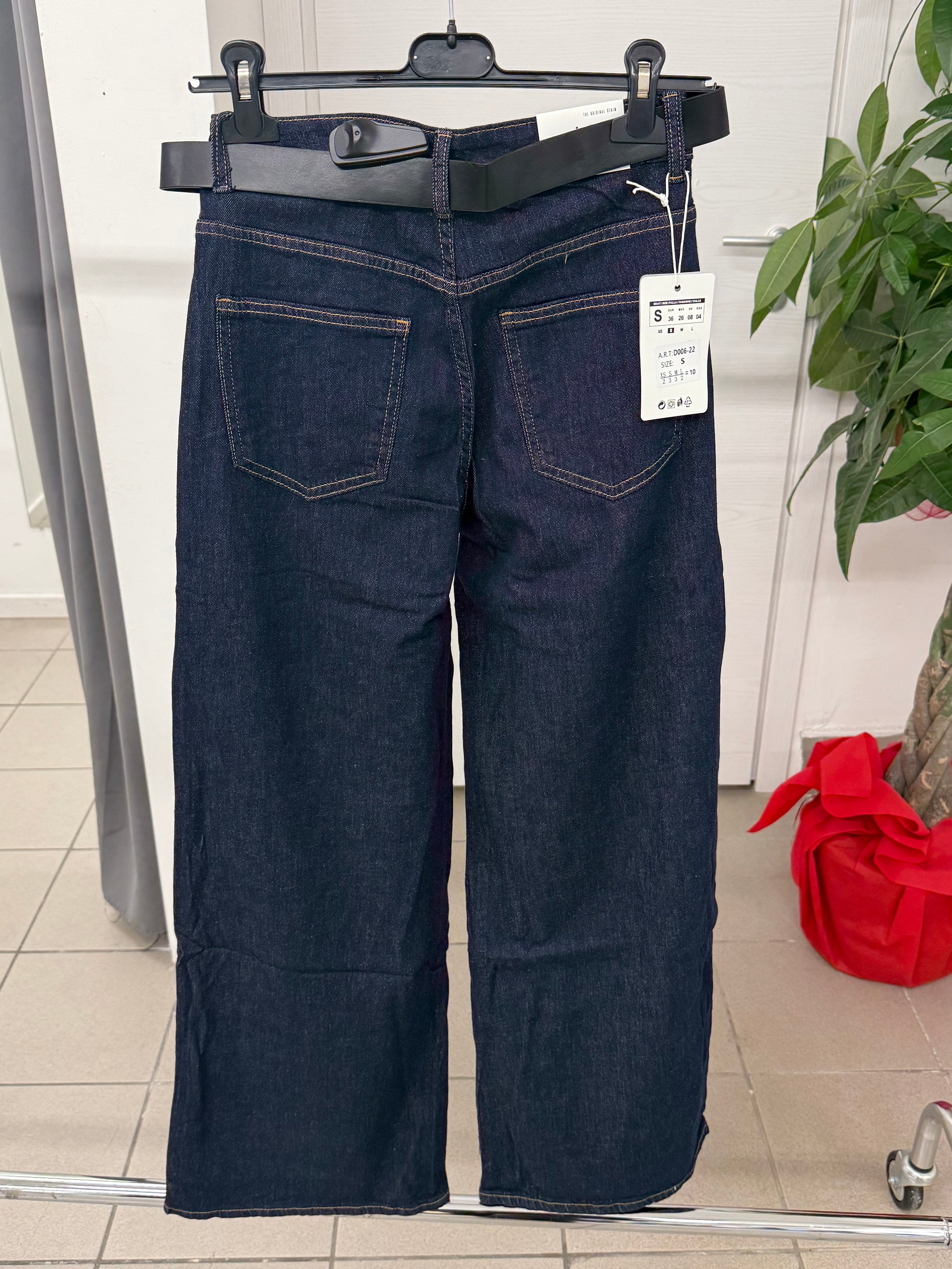 Jeans a palazzo con cinta FGD MODA