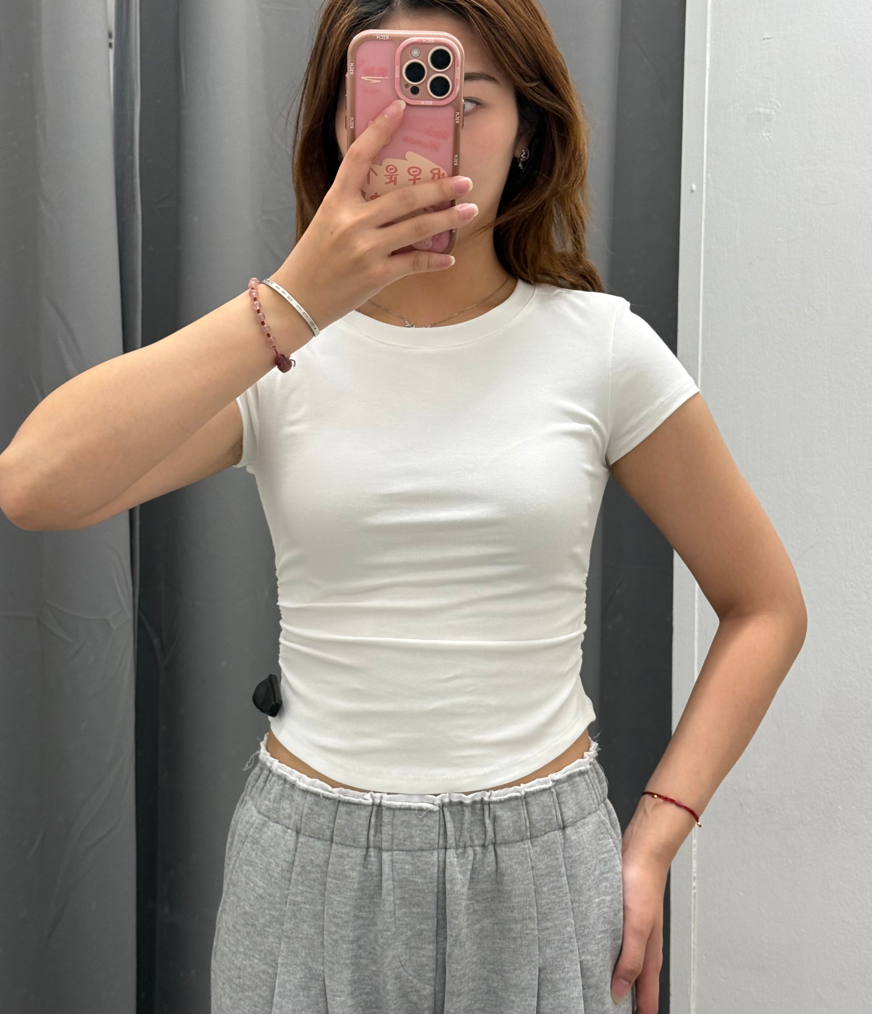 T-shirt basic con arricciatura FGD MODA