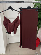 Set coordinato Top a bretelline e Gonna a tubo FGD MODA