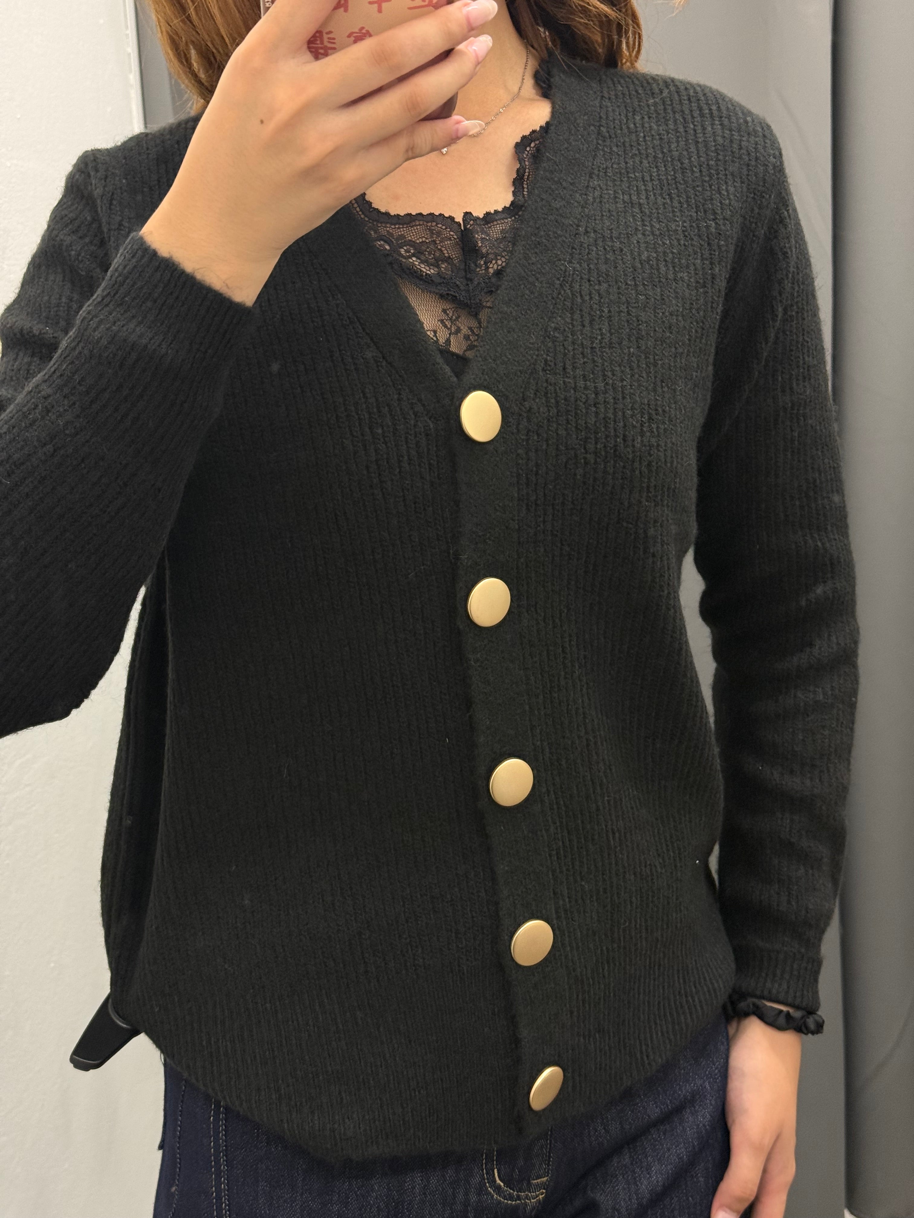 Cardigan A Costine Con Bottoni FGD MODA