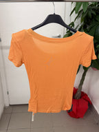 T-shirt in tencel con spalle imbottite FGD MODA