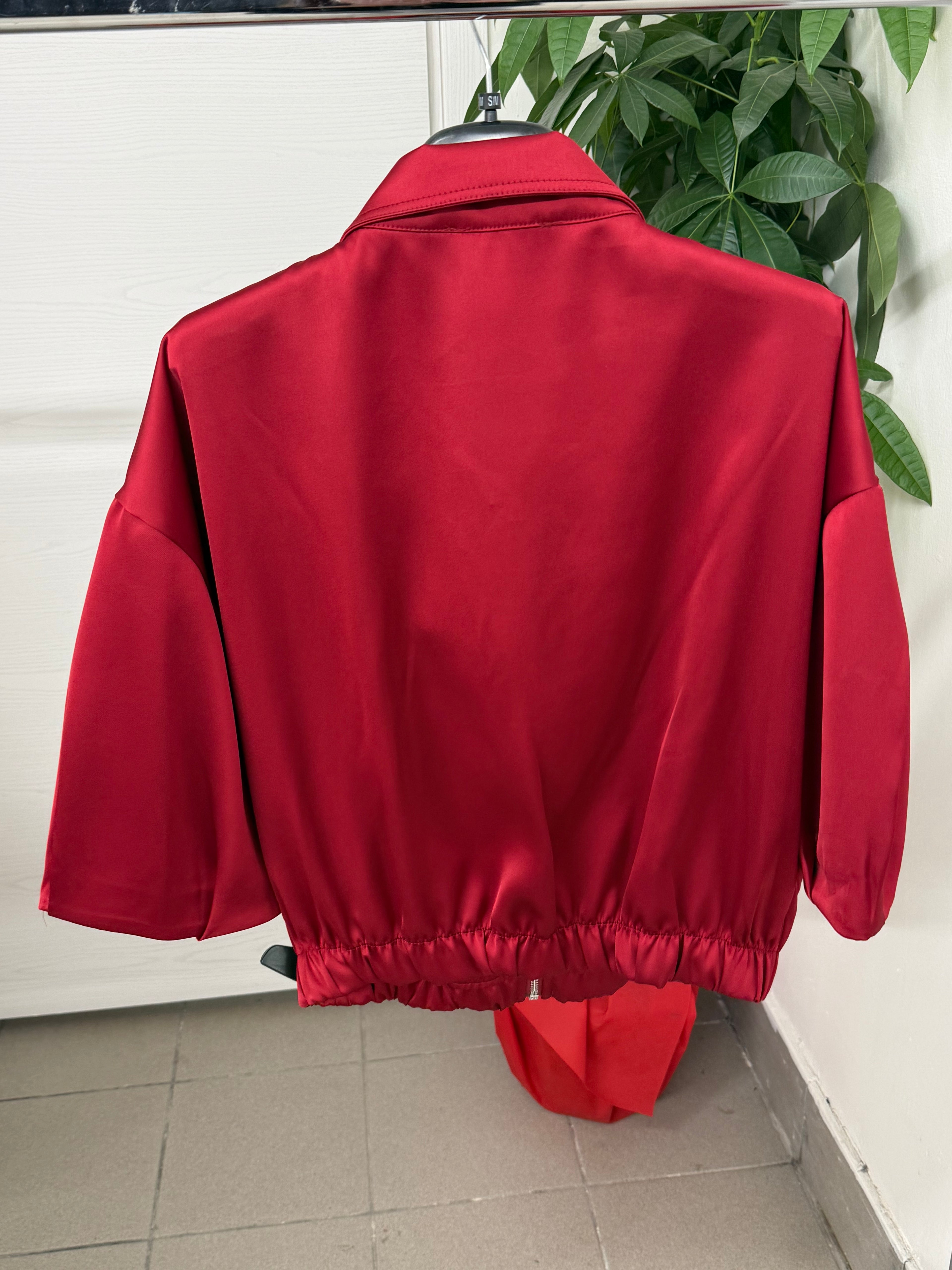 Giacca bomber effetto raso con 2 chiusure e tasche LUMINA FGD MODA