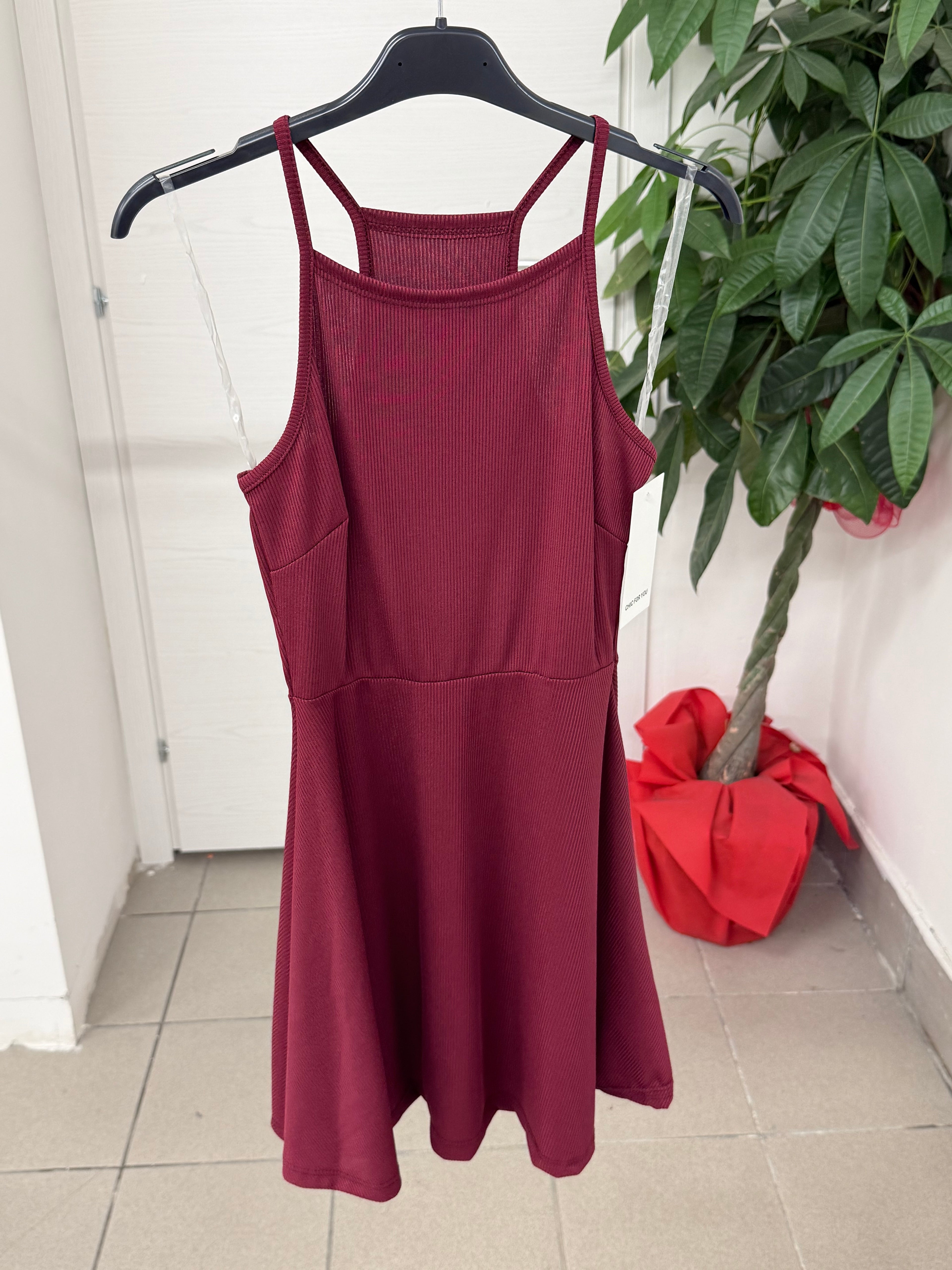 Abito Corto a Trapezio a Costine FGD MODA